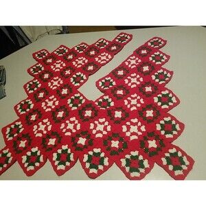 Handmade Crocheted Christmas Tree Skirt